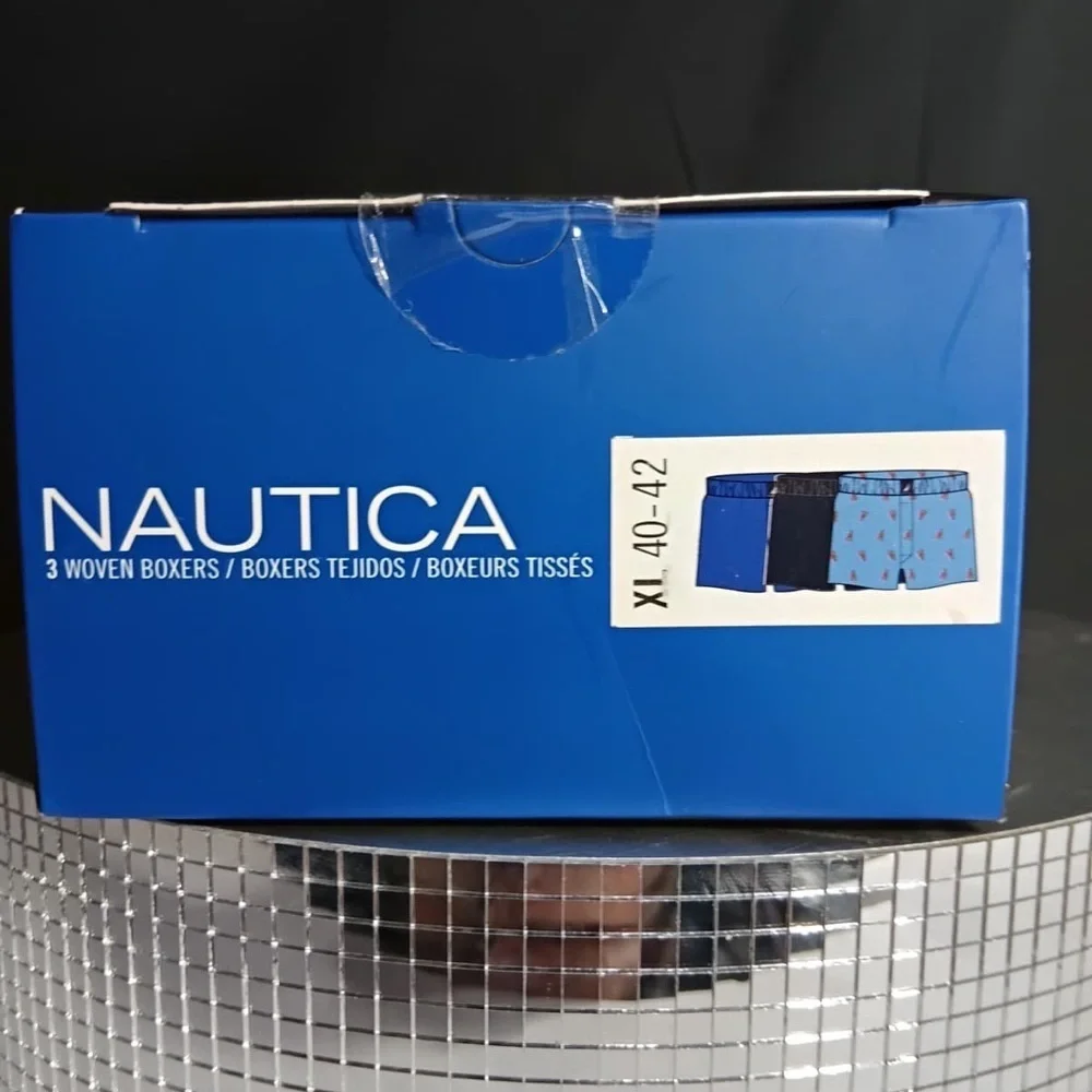 Nautica Men's Assorted Blue Boxers - 3 Pack